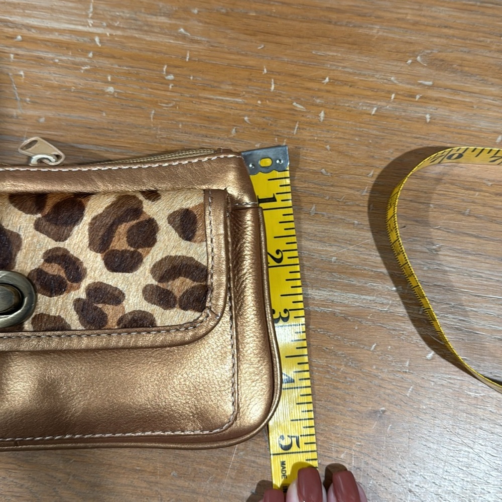 Leopard Print Tan Wristlet Clutch - Picture 8 of 8